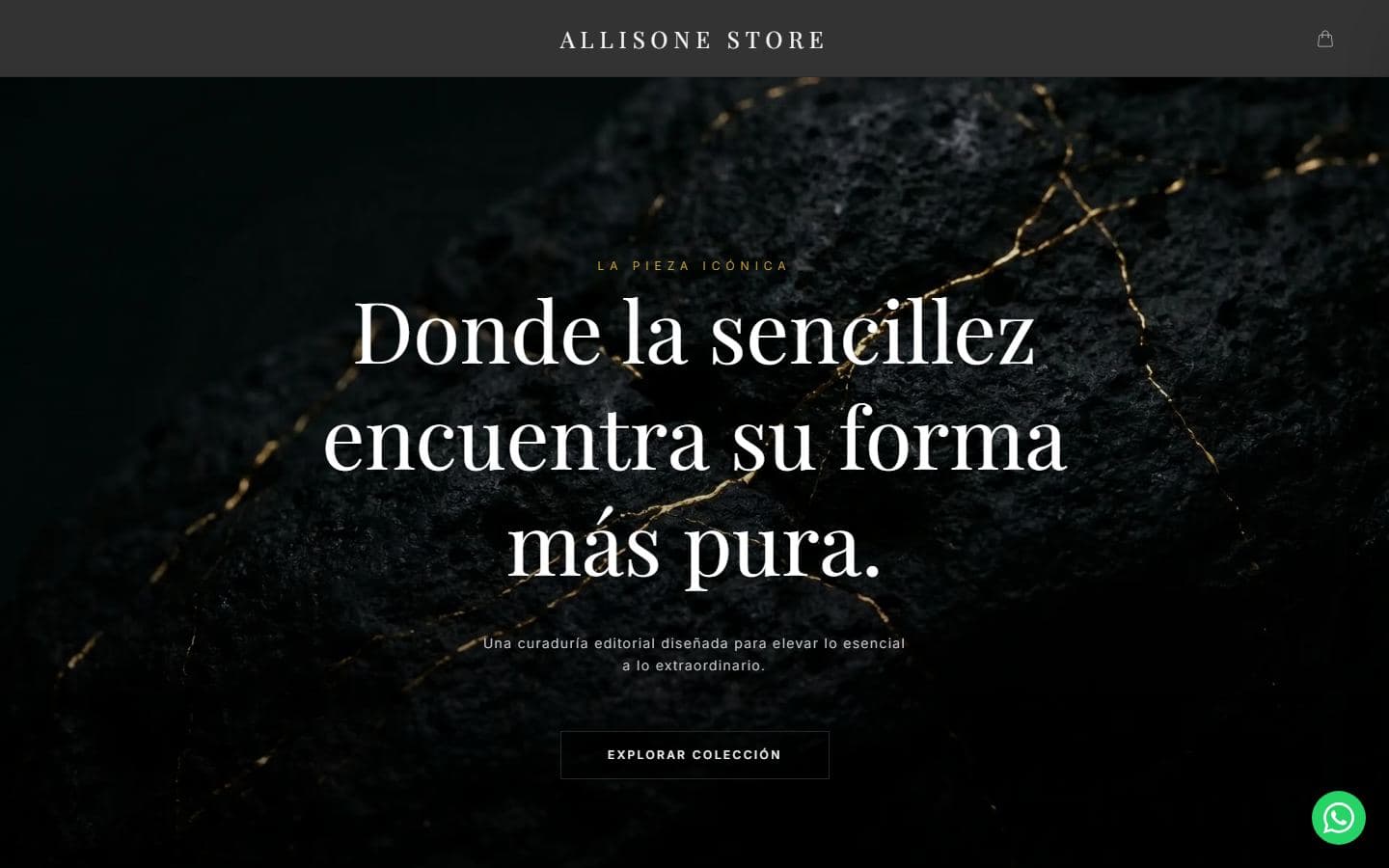 Vista de escritorio de Allisone Store